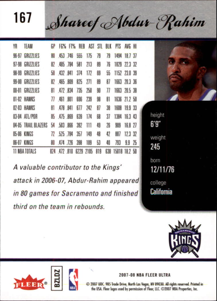 2007/2008 Ultra SE Basketball "Main Set" Base Cards #1 to #251 - Picture 111 of 167