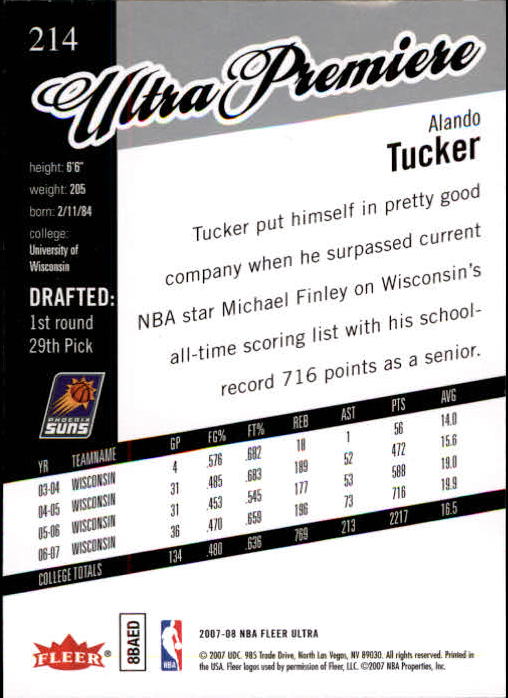 2007/2008 Ultra SE Basketball "Main Set" Base Cards #1 to #251 - Picture 147 of 167