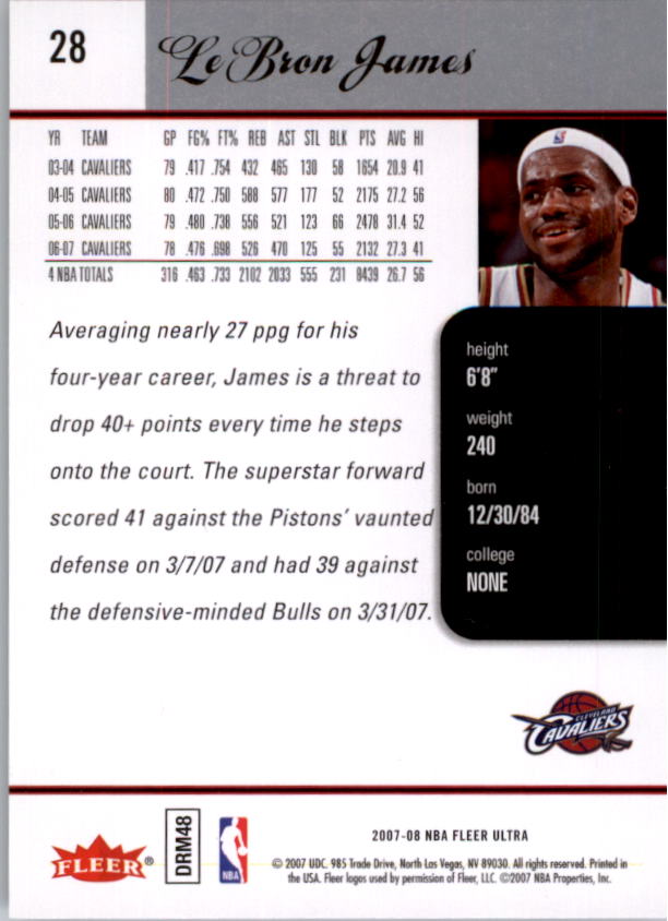 2007/2008 Ultra SE Basketball "Retail" Parallel Base Cards - Picture 5 of 71