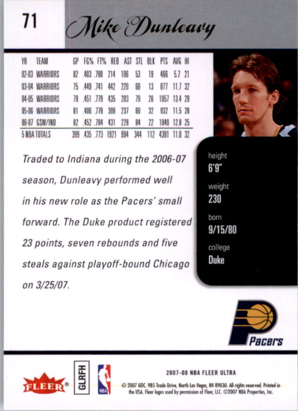 2007/2008 Ultra SE Basketball "Retail" Parallel Base Cards - Picture 13 of 71