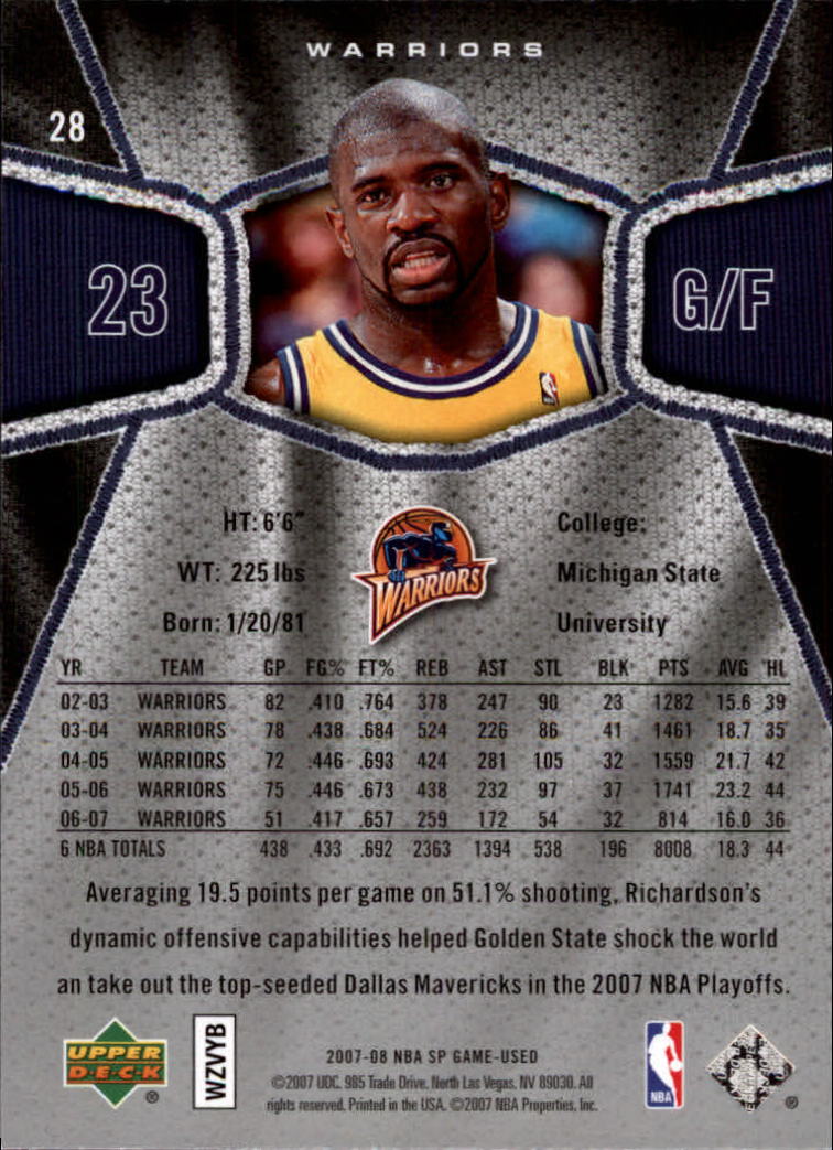 2007/2008 SP Game Used (Upper Deck) Basketball - Picture 129 of 143