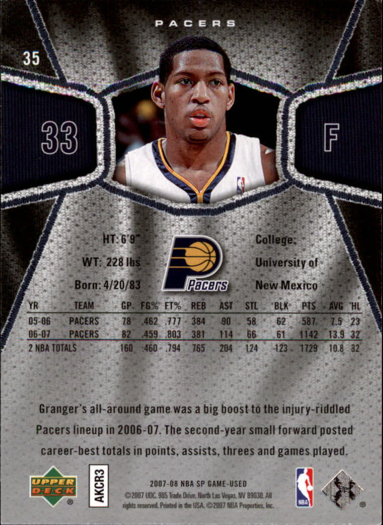 2007/2008 SP Game Used (Upper Deck) Basketball - Picture 123 of 143