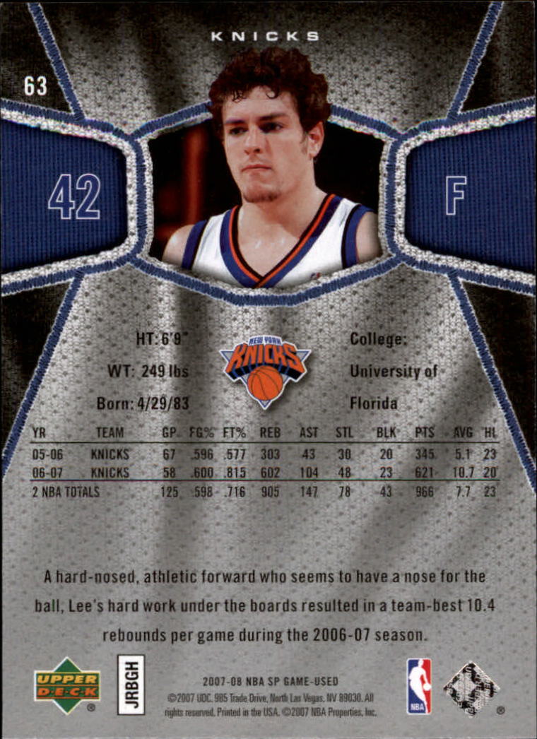 2007/2008 SP Game Used (Upper Deck) Basketball - Picture 107 of 143