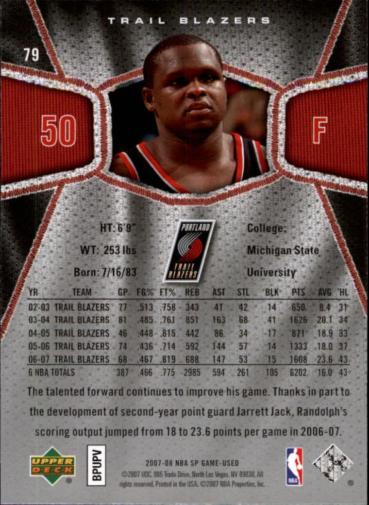 2007/2008 SP Game Used (Upper Deck) Basketball - Picture 93 of 143