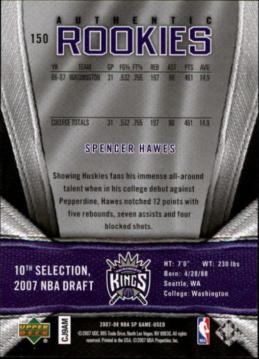 2007/2008 SP Game Used (Upper Deck) Basketball - Picture 75 of 143