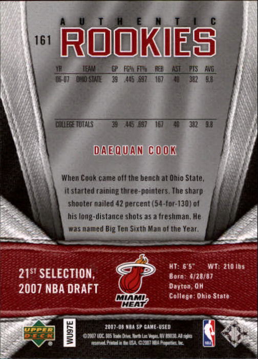 2007/2008 SP Game Used (Upper Deck) Basketball - Picture 59 of 143