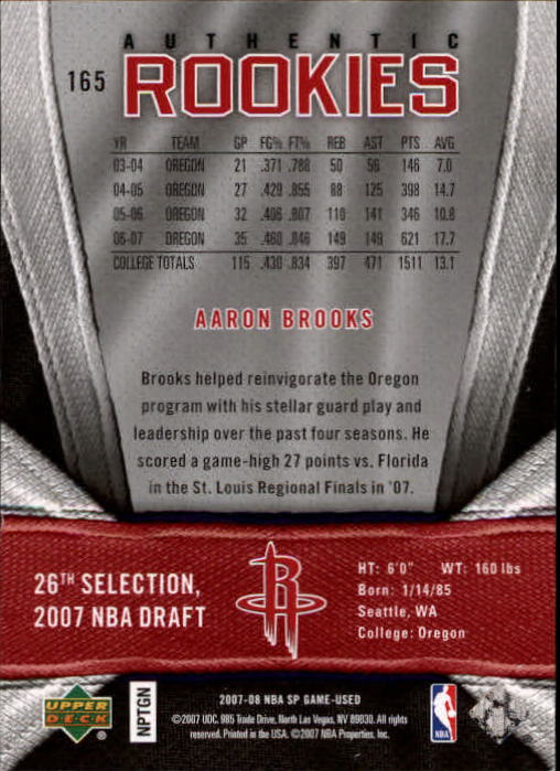 2007/2008 SP Game Used (Upper Deck) Basketball - Picture 51 of 143