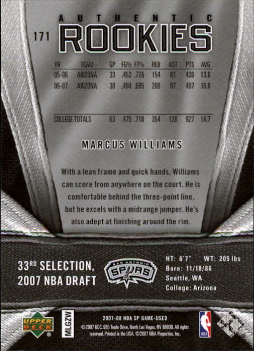 2007/2008 SP Game Used (Upper Deck) Basketball - Picture 41 of 143