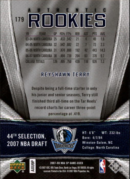 2007/2008 SP Game Used (Upper Deck) Basketball - Picture 27 of 143