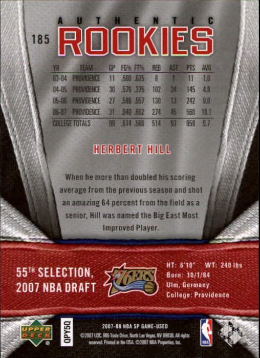 2007/2008 SP Game Used (Upper Deck) Basketball - Picture 15 of 143