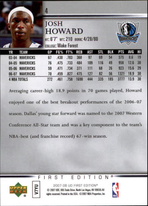 2007-08 Upper Deck First Edition Basketball YOU PICK - Picture 9 of 454
