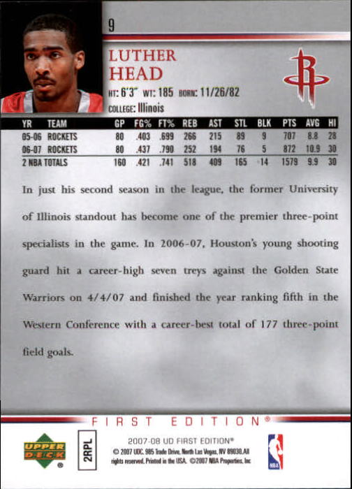 2007-08 Upper Deck First Edition Basketball YOU PICK - Picture 19 of 454