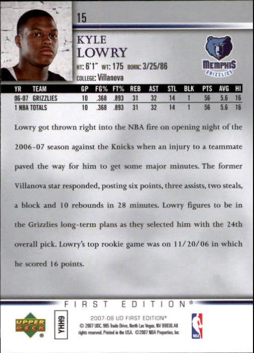 2007-08 Upper Deck First Edition Basketball YOU PICK - Picture 31 of 454