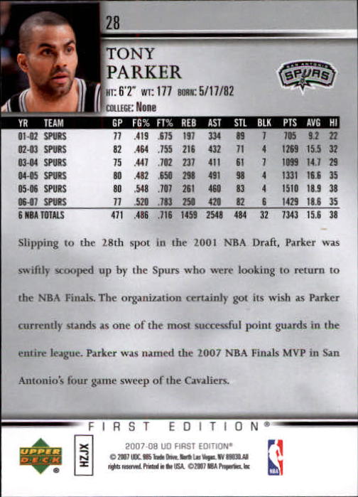 2007-08 Upper Deck First Edition Basketball YOU PICK - Picture 57 of 454