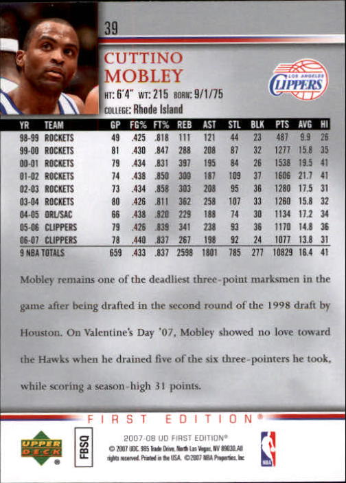 2007-08 Upper Deck First Edition Basketball YOU PICK - Picture 79 of 454