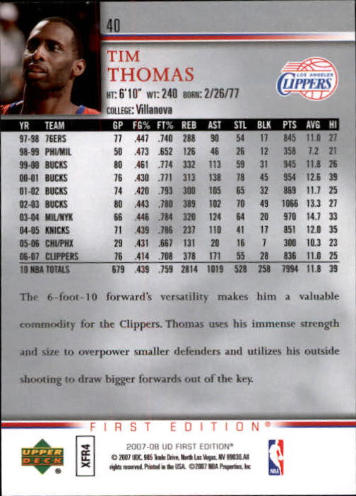 2007-08 Upper Deck First Edition Basketball YOU PICK - Picture 81 of 454