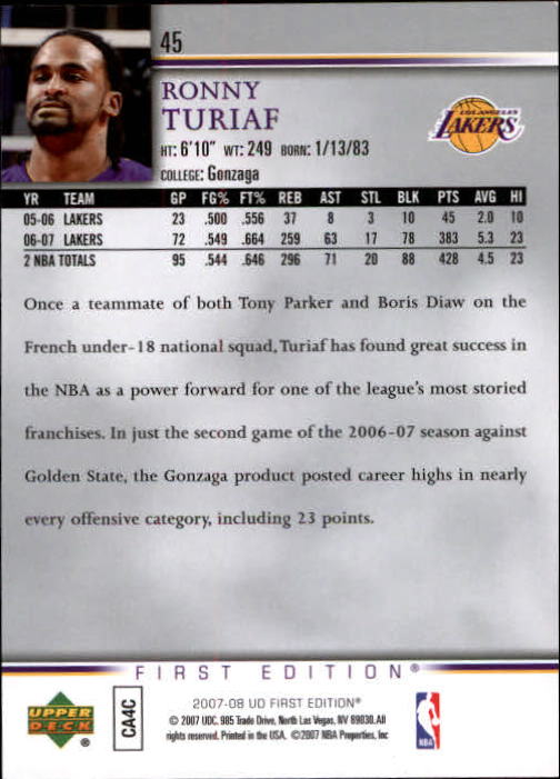 2007-08 Upper Deck First Edition Basketball YOU PICK - Picture 91 of 454