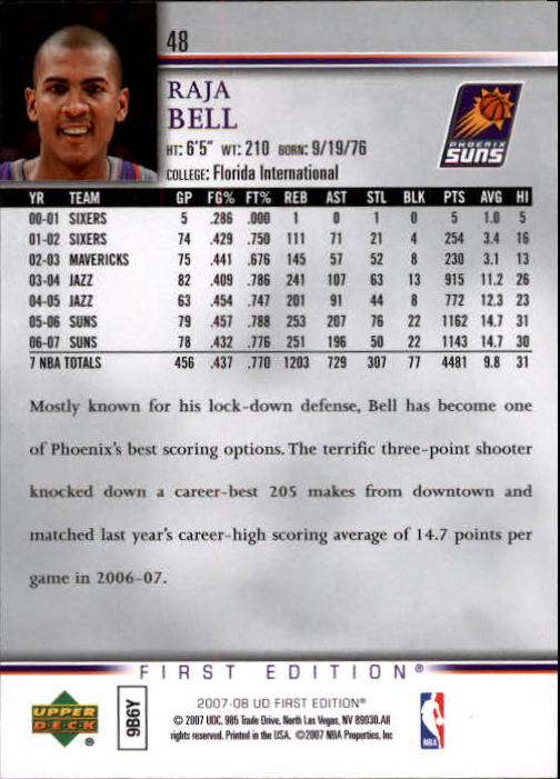 2007-08 Upper Deck First Edition Basketball YOU PICK - Picture 97 of 454
