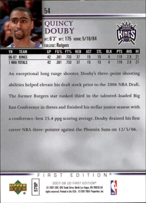 2007-08 Upper Deck First Edition Basketball YOU PICK - Picture 109 of 454