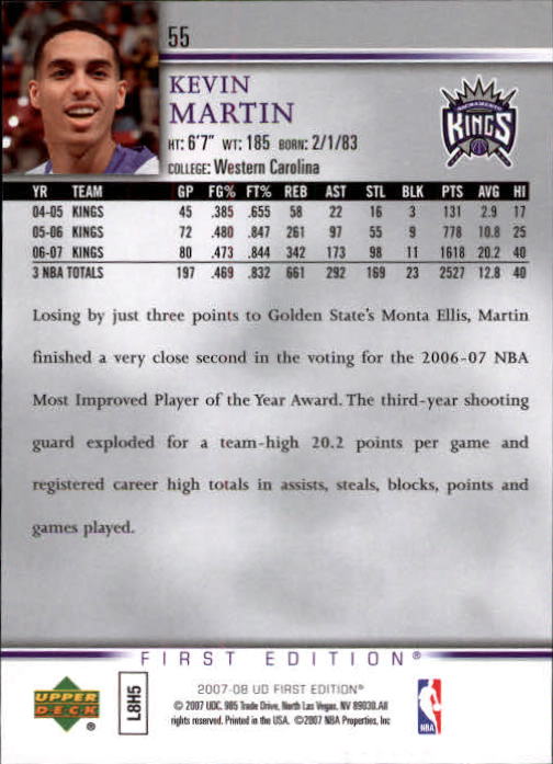 2007-08 Upper Deck First Edition Basketball YOU PICK - Picture 111 of 454