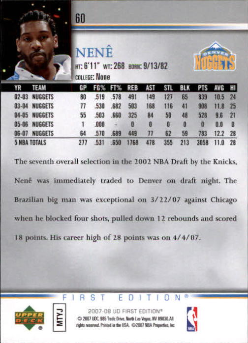 2007-08 Upper Deck First Edition Basketball YOU PICK - Picture 121 of 454