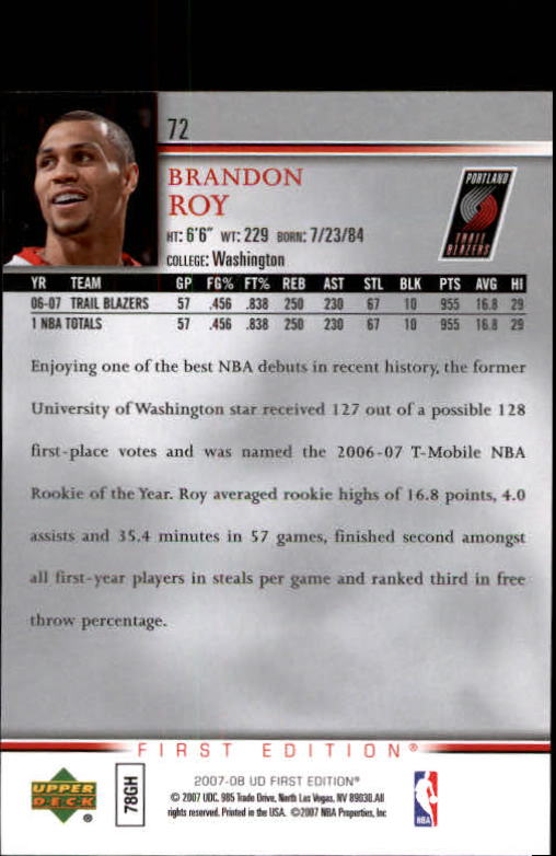 2007-08 Upper Deck First Edition Basketball YOU PICK - Picture 143 of 454