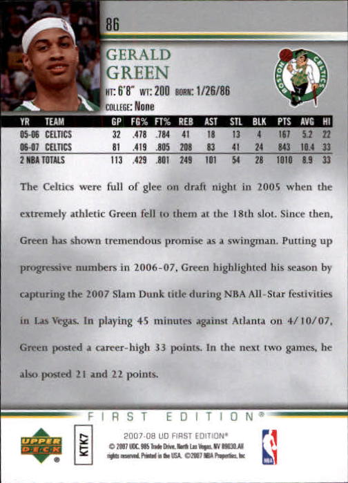 2007-08 Upper Deck First Edition Basketball YOU PICK - Picture 171 of 454