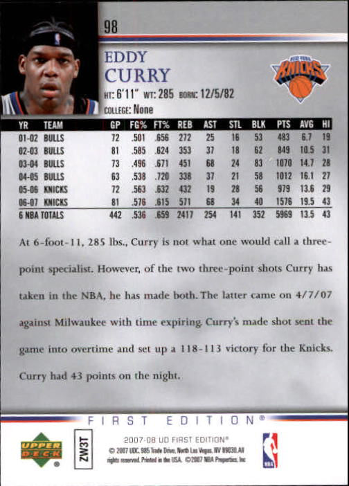 2007-08 Upper Deck First Edition Basketball YOU PICK - Picture 195 of 454