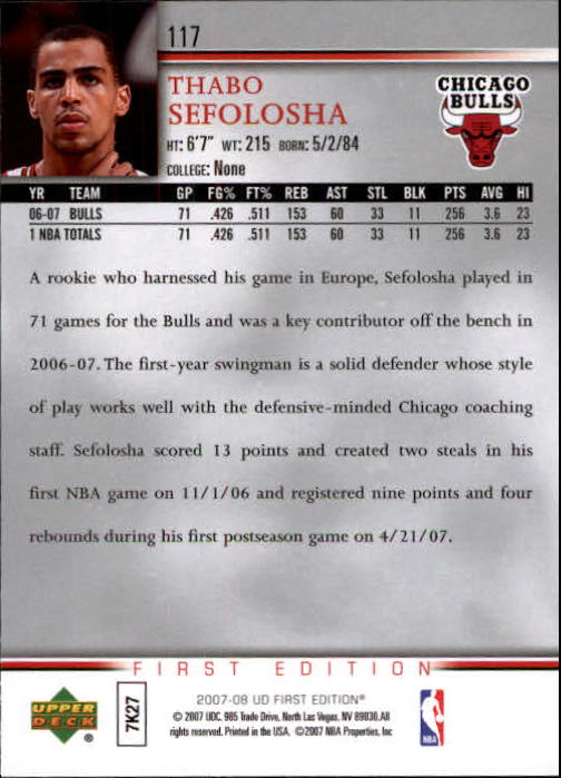 2007-08 Upper Deck First Edition Basketball YOU PICK - Picture 233 of 454