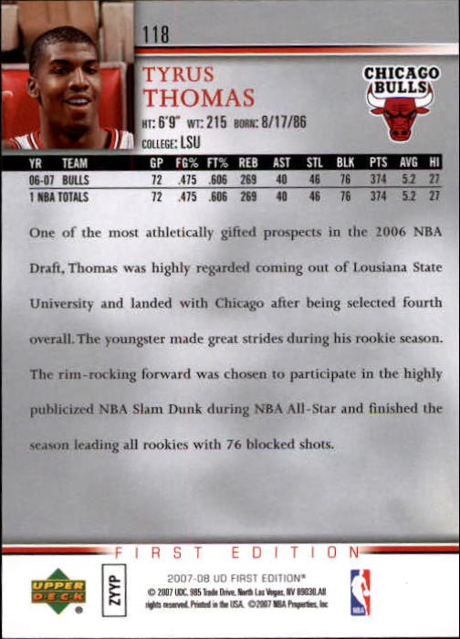 2007-08 Upper Deck First Edition Basketball YOU PICK - Picture 235 of 454