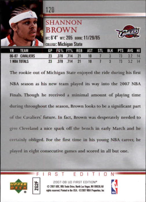 2007-08 Upper Deck First Edition Basketball YOU PICK - Picture 239 of 454