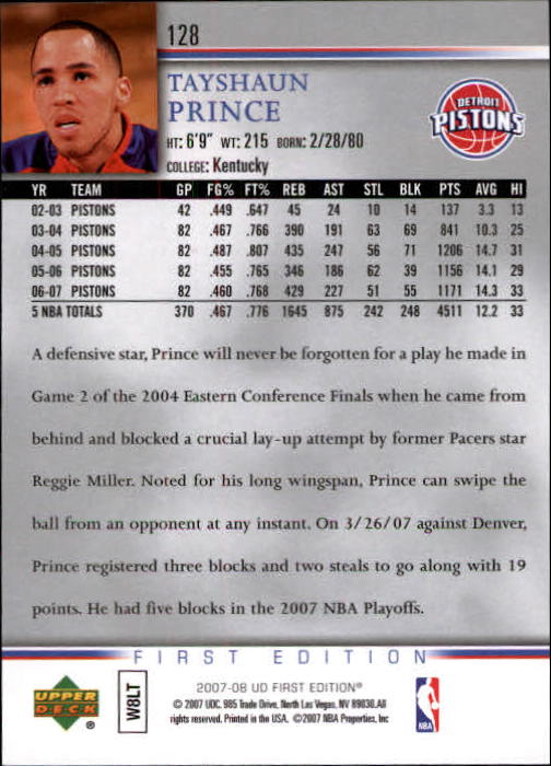 2007-08 Upper Deck First Edition Basketball YOU PICK - Picture 255 of 454