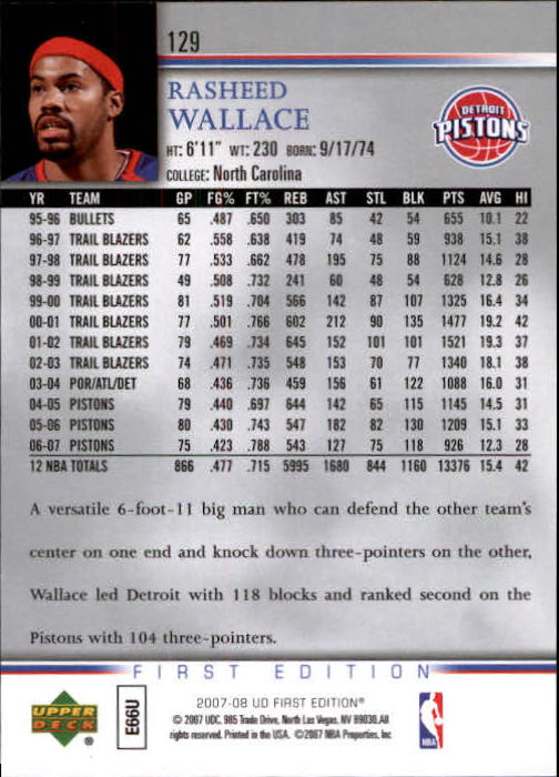 2007-08 Upper Deck First Edition Basketball YOU PICK - Picture 257 of 454
