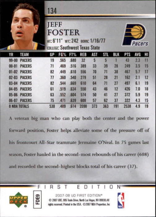 2007-08 Upper Deck First Edition Basketball YOU PICK - Picture 267 of 454