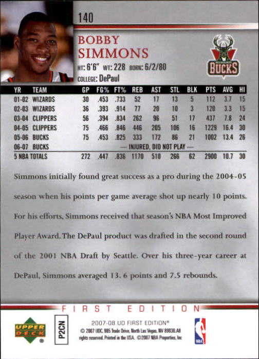2007-08 Upper Deck First Edition Basketball YOU PICK - Picture 279 of 454