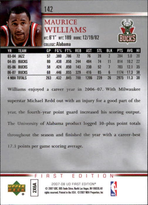 2007-08 Upper Deck First Edition Basketball YOU PICK - Picture 283 of 454