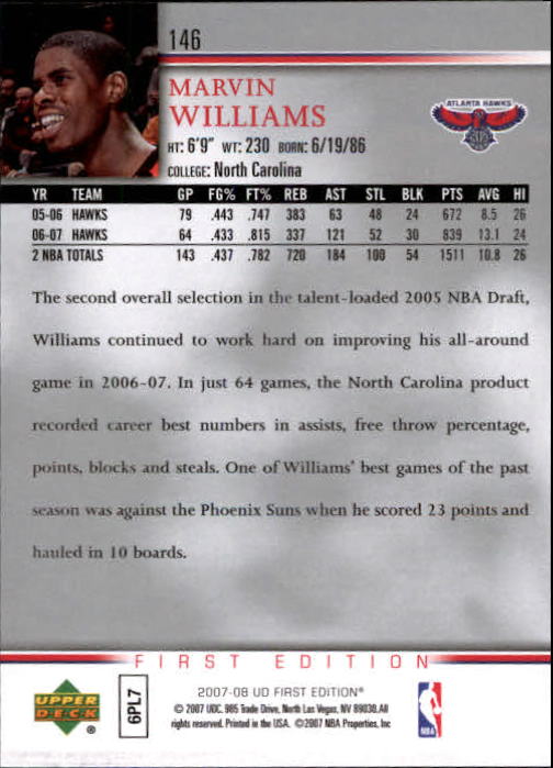 2007-08 Upper Deck First Edition Basketball YOU PICK - Picture 291 of 454