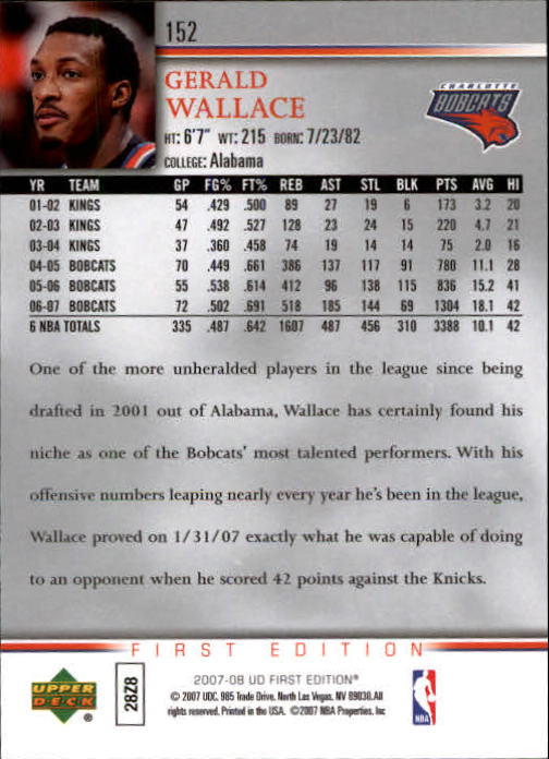 2007-08 Upper Deck First Edition Basketball YOU PICK - Picture 303 of 454