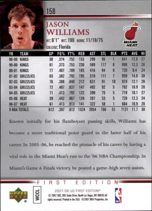2007-08 Upper Deck First Edition Basketball YOU PICK - Picture 315 of 454