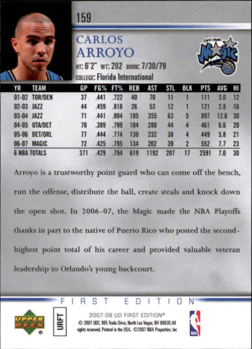 2007-08 Upper Deck First Edition Basketball YOU PICK - Picture 317 of 454