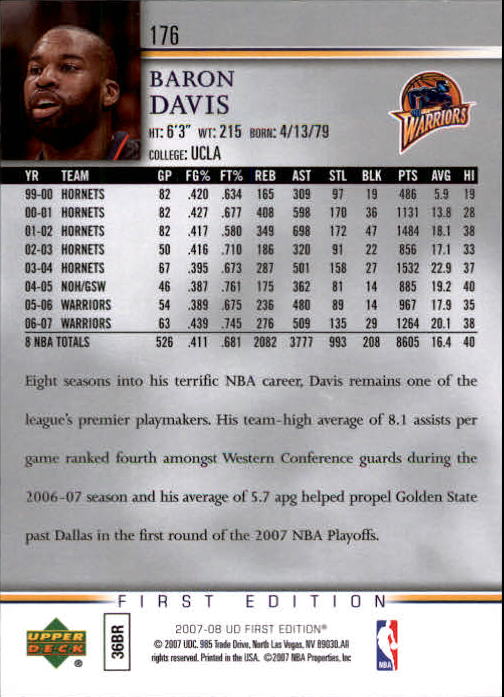 2007-08 Upper Deck First Edition Basketball YOU PICK - Picture 351 of 454