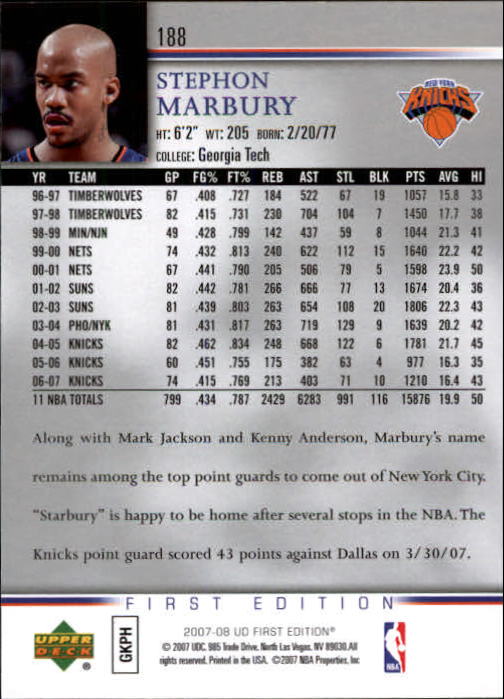 2007-08 Upper Deck First Edition Basketball YOU PICK - Picture 375 of 454