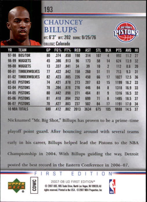 2007-08 Upper Deck First Edition Basketball YOU PICK - Picture 385 of 454