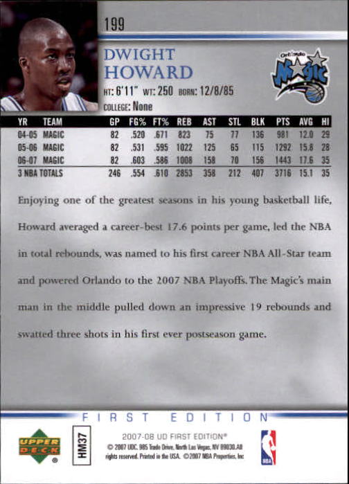 2007-08 Upper Deck First Edition Basketball YOU PICK - Picture 397 of 454