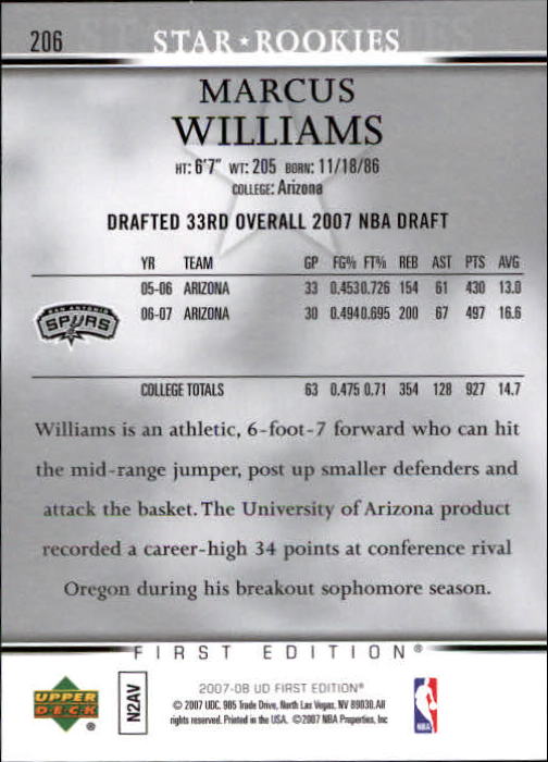 2007-08 Upper Deck First Edition Basketball YOU PICK - Picture 407 of 454