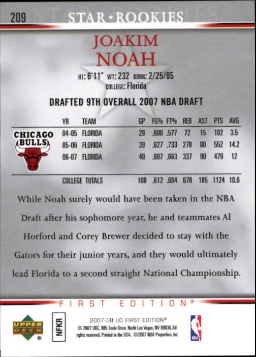2007-08 Upper Deck First Edition Basketball YOU PICK - Picture 413 of 454