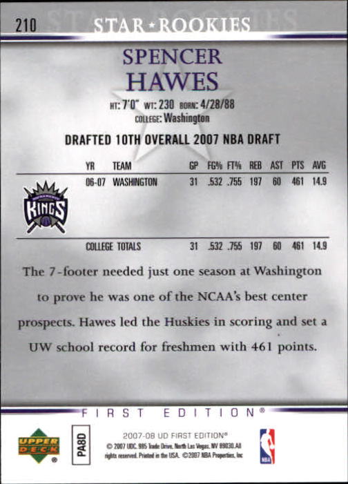 2007-08 Upper Deck First Edition Basketball YOU PICK - Picture 415 of 454