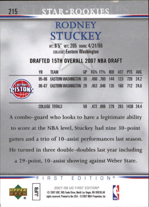 2007-08 Upper Deck First Edition Basketball YOU PICK - Picture 425 of 454