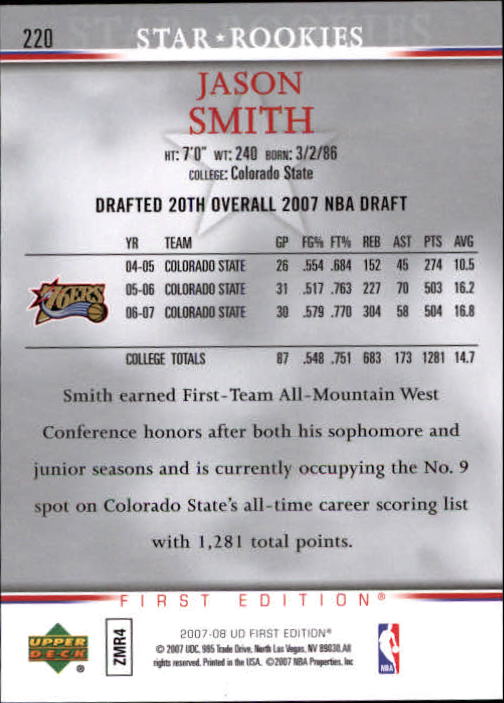 2007-08 Upper Deck First Edition Basketball YOU PICK - Picture 435 of 454
