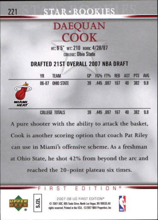 2007-08 Upper Deck First Edition Basketball YOU PICK - Picture 437 of 454